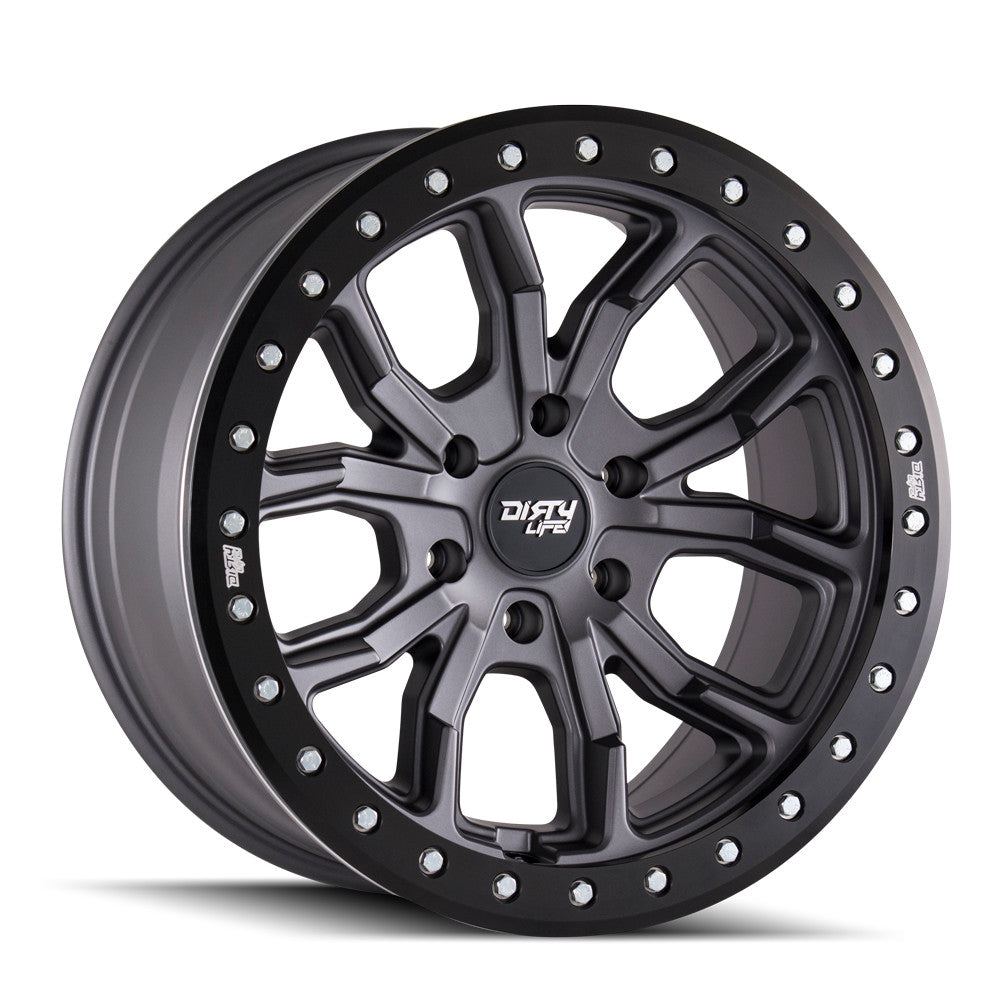Dirty Life DT-1 9303 Series Beadlock Wheel 17x9 5x5 12mm Offset Gunmetal