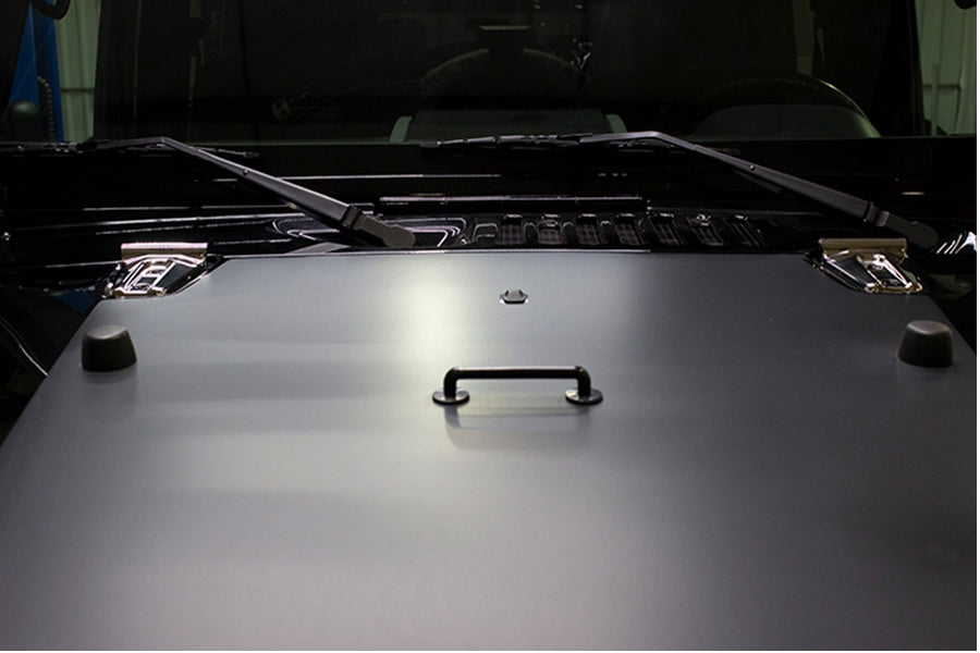 Kentrol Hood Hinge Overlays, Pair - Polished Silver