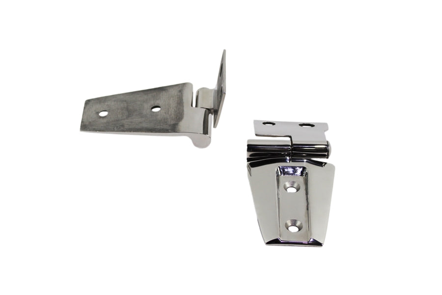 Kentrol Hood Hinge Set - Polished Silver