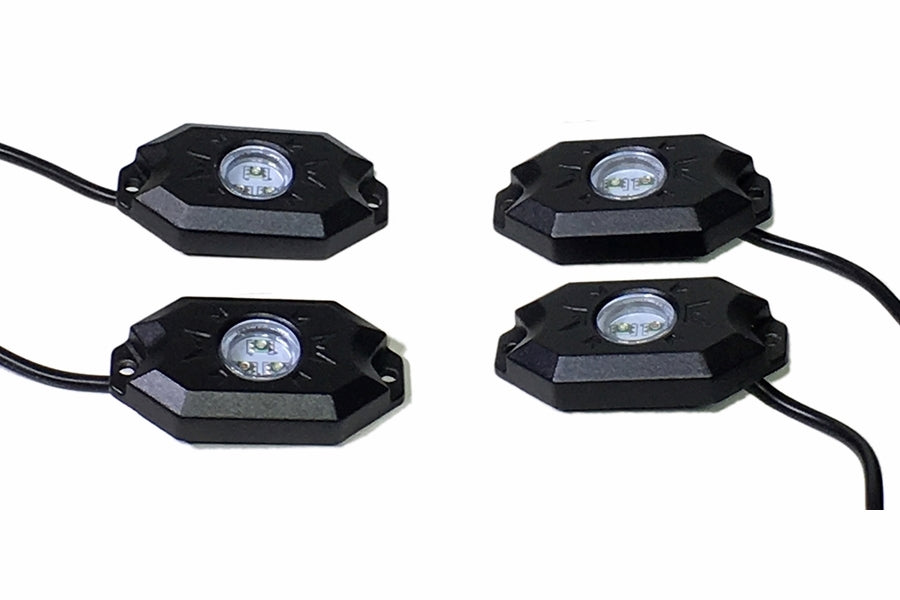 Quake LED 4-Piece LED RGB Rock Lights, Bluetooth Controller Not Includ ...