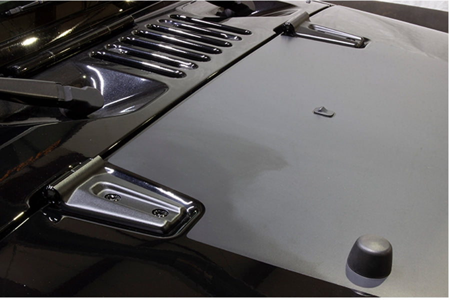 Kentrol Hood Hinge Overlays, Pair - Textured Black