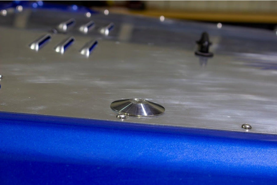 Kentrol Hood Bumper Deletes - Polished Stainless Steel