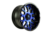 XD Series Grenade Wheel 20x10 5x5 24mm Offset Satin Black w/ Blue