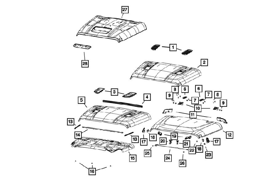 Mopar OEM Hood to Cowl Seal