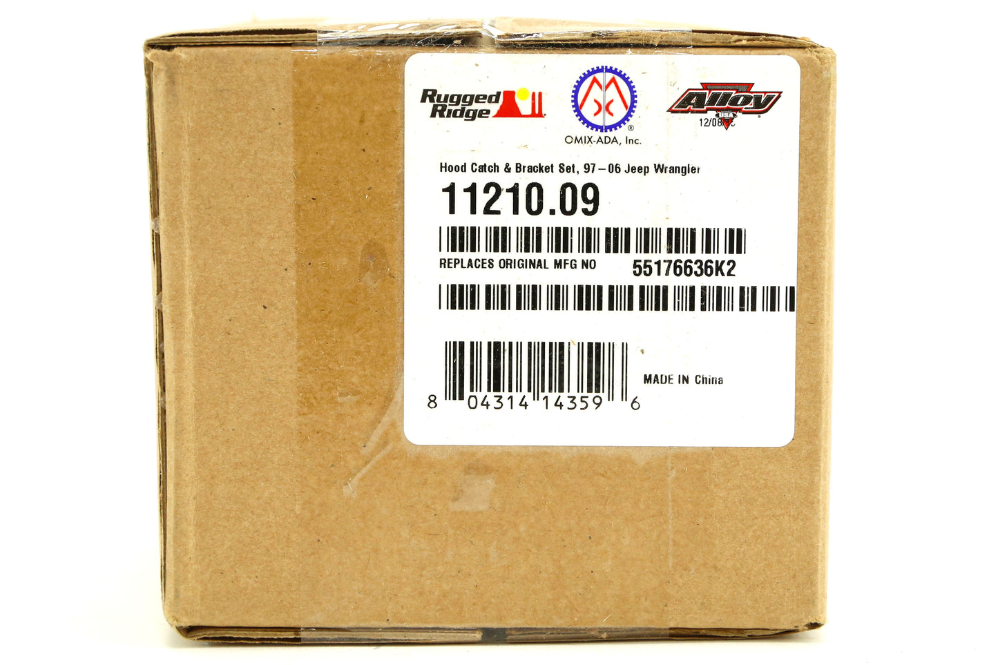 Rugged Ridge Hood Catch and Bracket Set Black