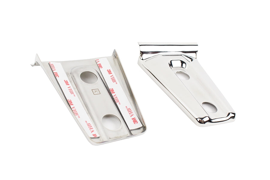 Kentrol Hood Hinge Overlays, Pair - Polished Silver