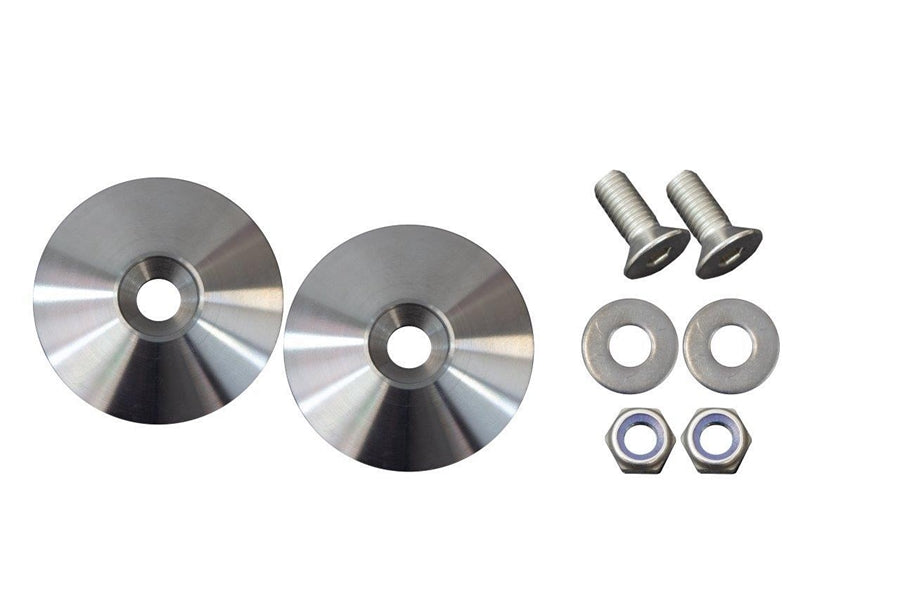 Kentrol Hood Bumper Deletes - Polished Stainless Steel