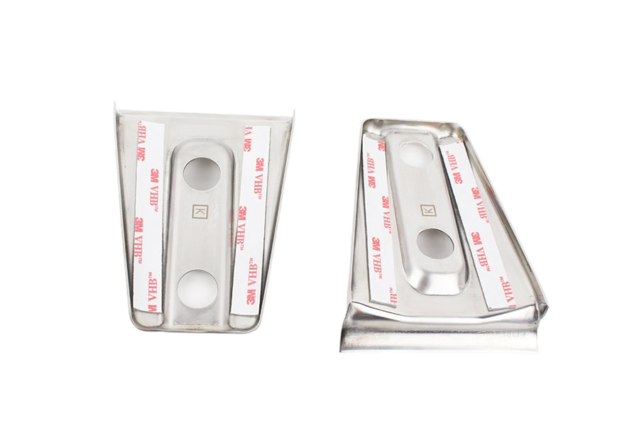 Kentrol Hood Hinge Overlays, Pair - Polished Silver