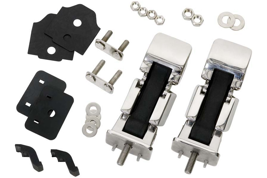 Kentrol Hood Catch, Pair - Polished Silver