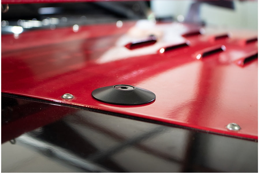 Kentrol Hood Bumper Deletes - Black Powdercoat