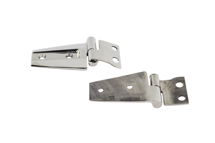 Kentrol Hood Hinge Set - Polished Silver